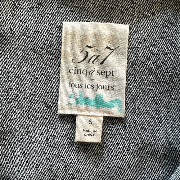 Cinq à Sept Dark Blue Jean Jacket - Picture 6 of 9